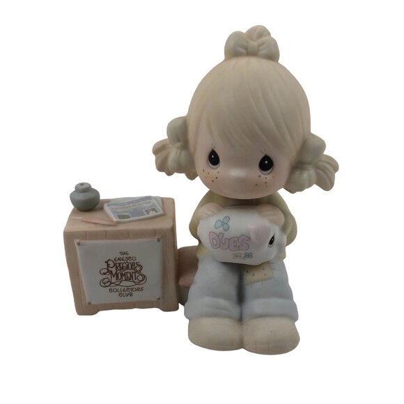 Precious Moments Collectors Club Figurine E 0404 Enesco Porcelain 1983 Dues - Picture 1 of 10